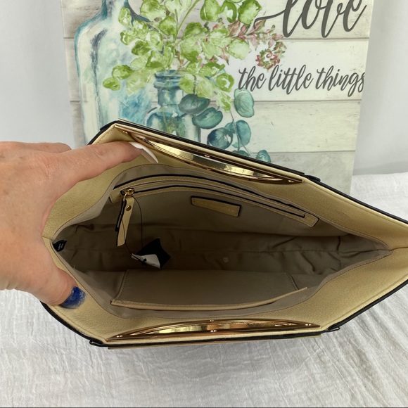 The Limited Bags The Limited Black Cream Clutch Bag Poshmark